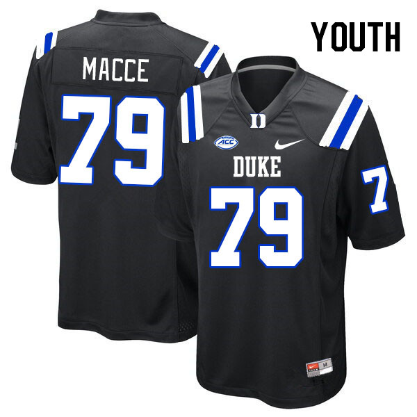 Youth #79 Jake Macce Duke Blue Devils College Football Jerseys Stitched-Black